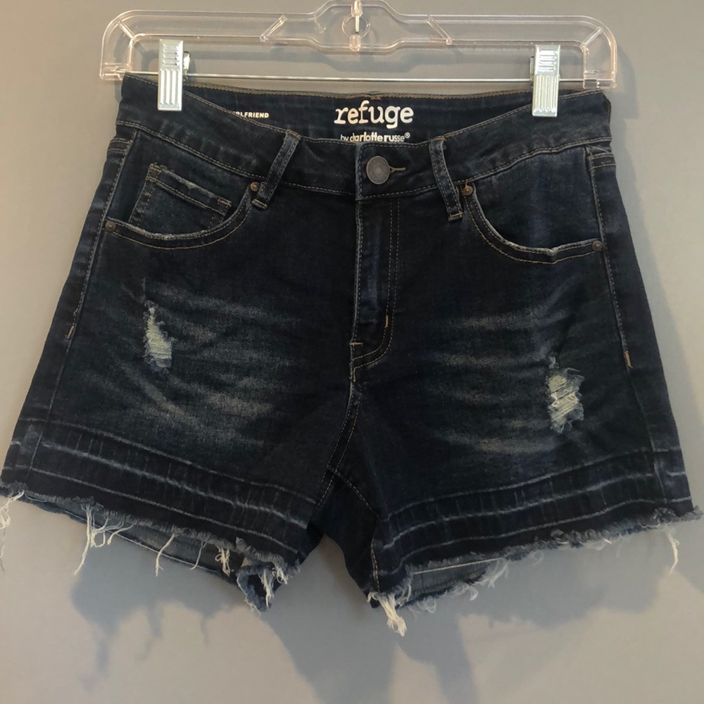 Dark wash jean shorts
